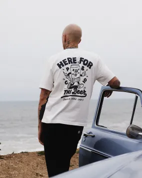 Here For The Beer T-Shirt - Off White,Men Tops