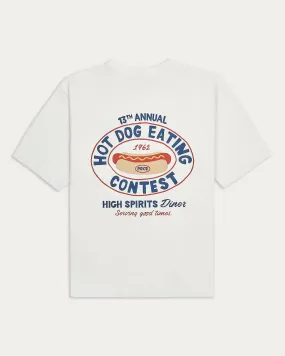High Spirits Diner Boxy T-Shirt - Off White,Men Tops