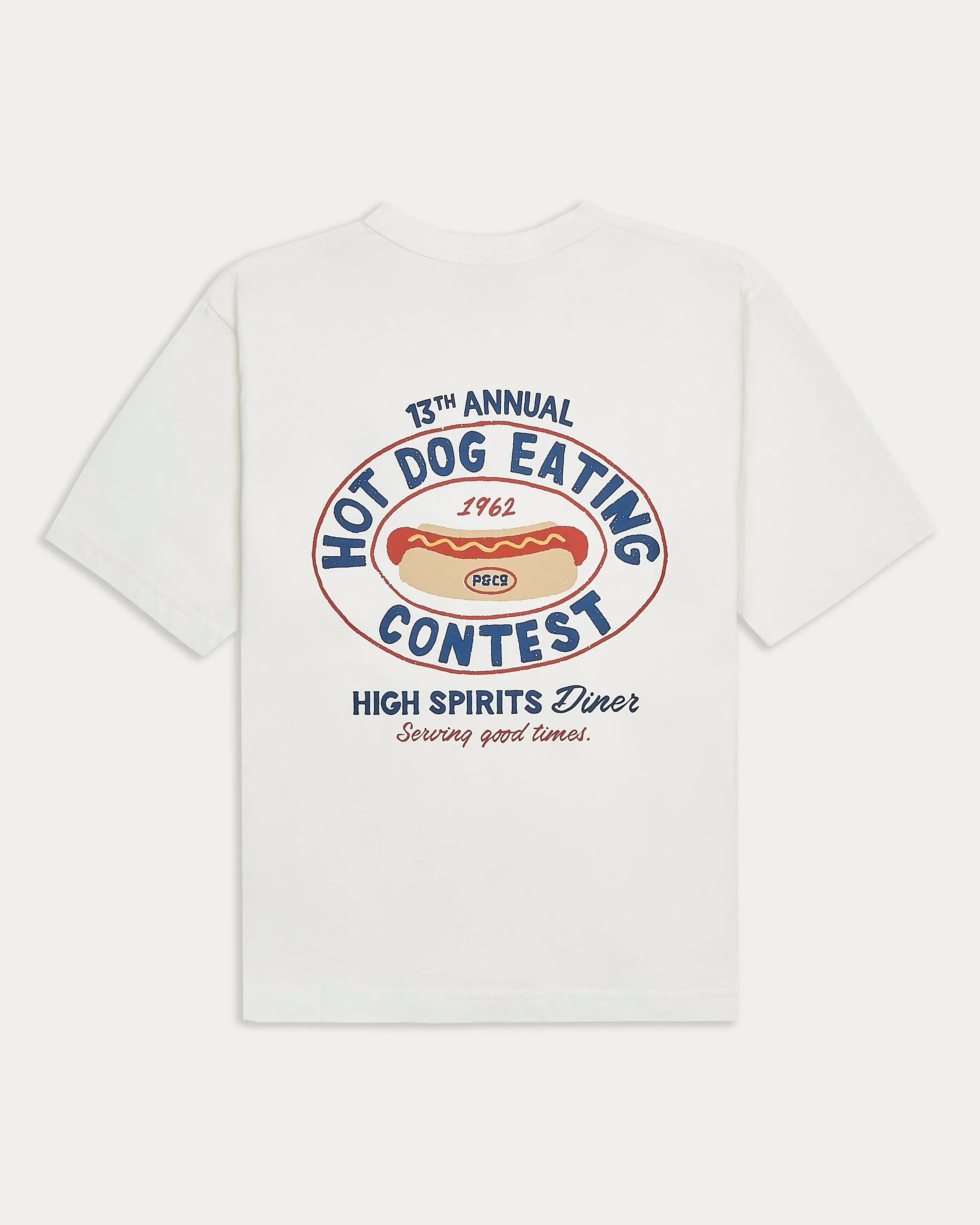 High Spirits Diner Boxy T-Shirt - Off White,Men Tops