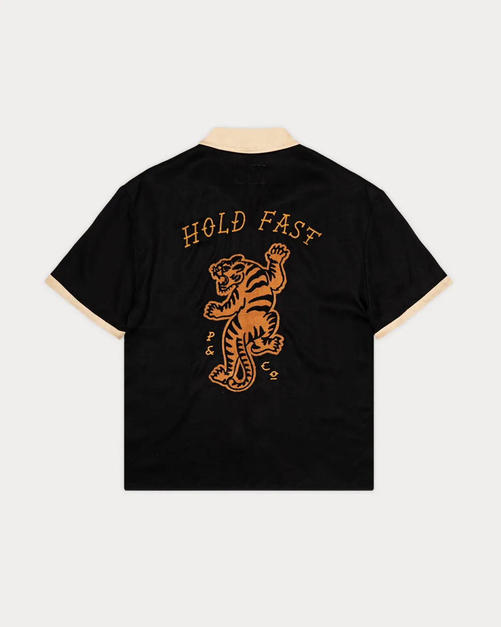 Hold Fast Bowling Shirt - Washed Black,Men Tops
