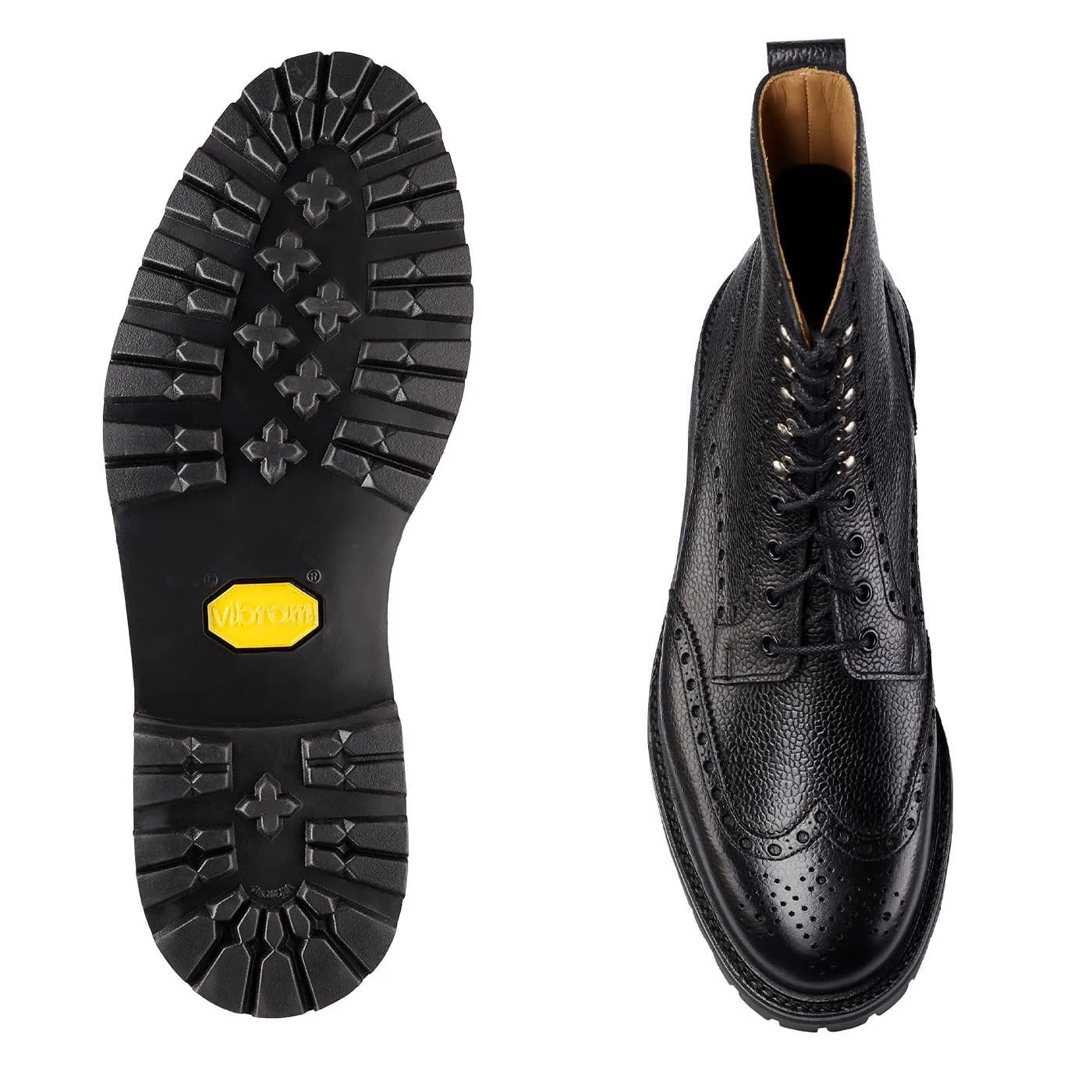 Islay Black Scotch Grain,Men Footwear
