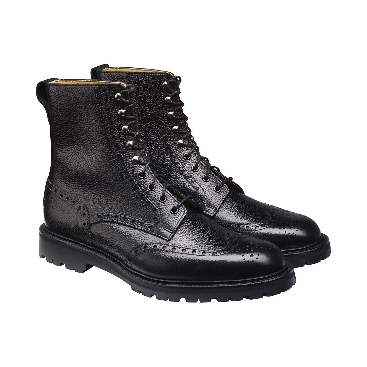 Islay Black Scotch Grain,Men Footwear