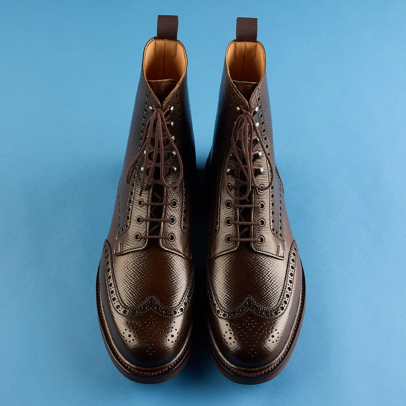 Islay Dark Brown Hatch Grain Cordovan,Men Footwear