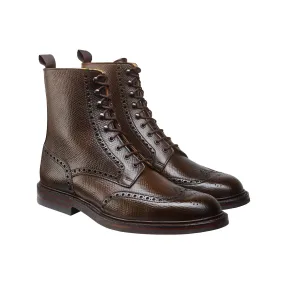 Islay Dark Brown Hatch Grain Cordovan,Men Footwear