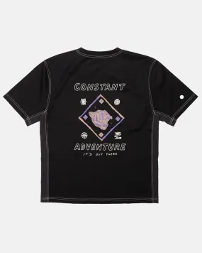 It's Out There Trail T-Shirt?- Washed Black,Men Tops