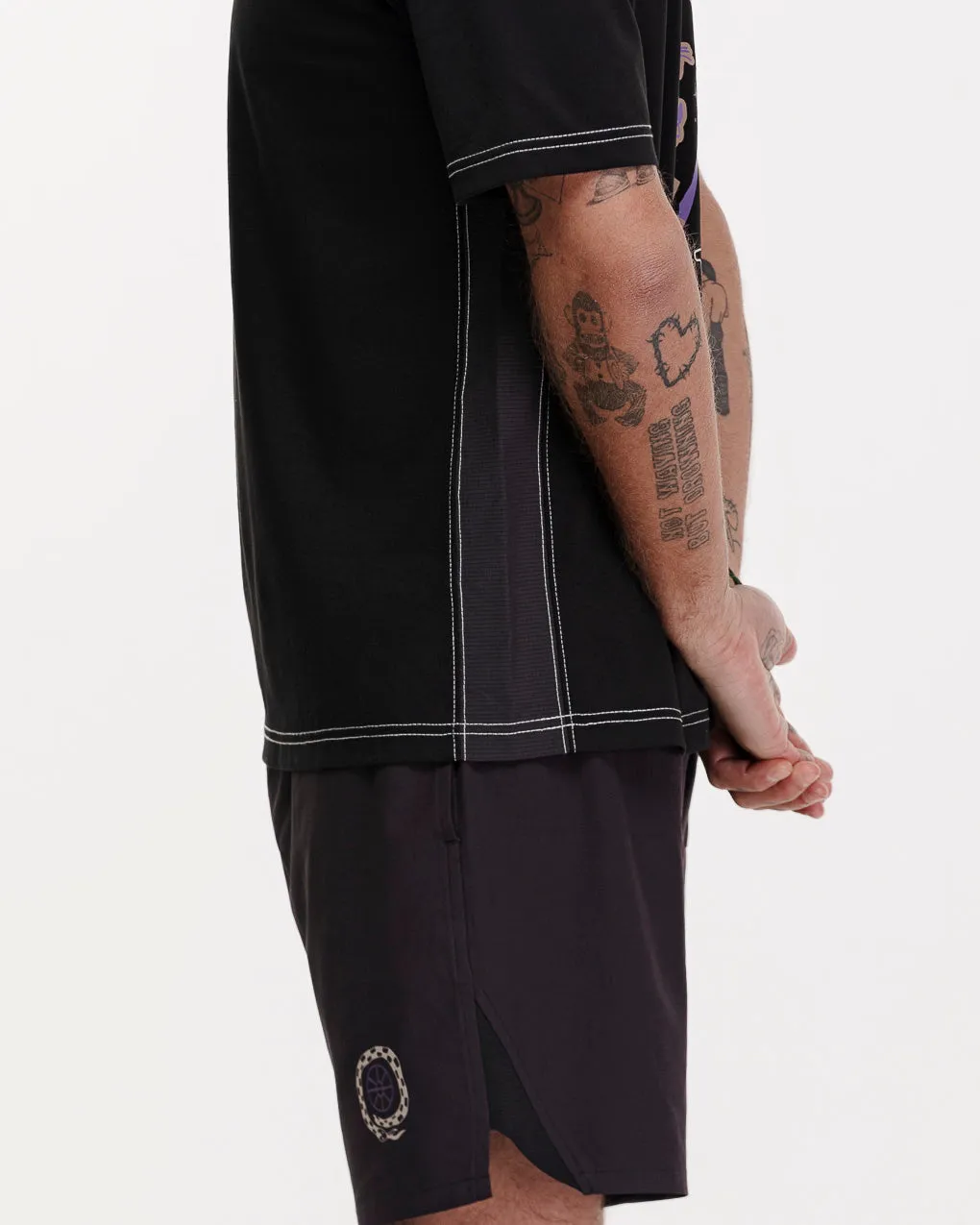It's Out There Trail T-Shirt?- Washed Black,Men Tops
