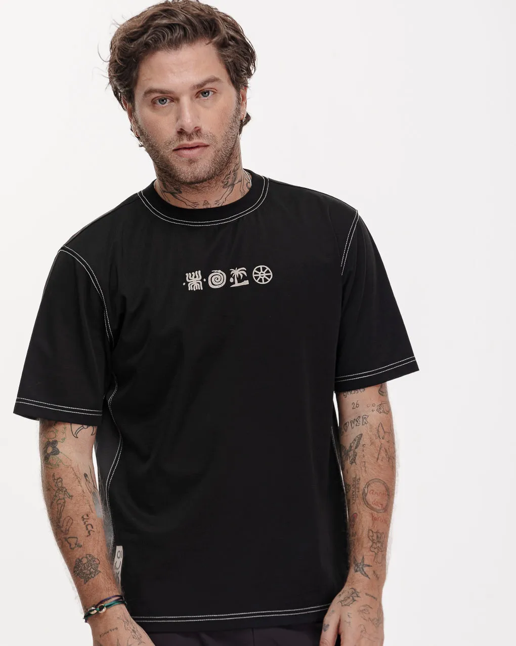 It's Out There Trail T-Shirt?- Washed Black,Men Tops