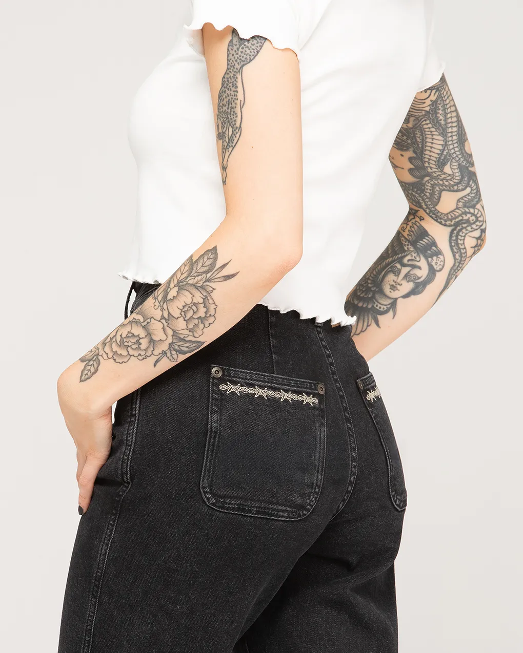 Jett Kickflare Jean - Washed Black,Women Tops