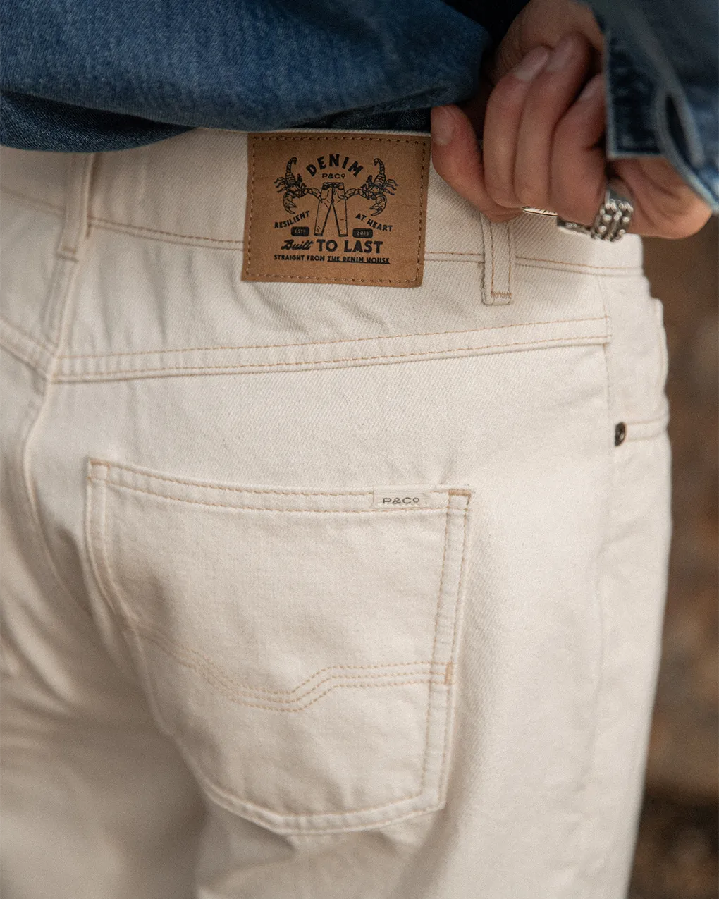 Joshua Denim Jean - Ecru,Men Tops