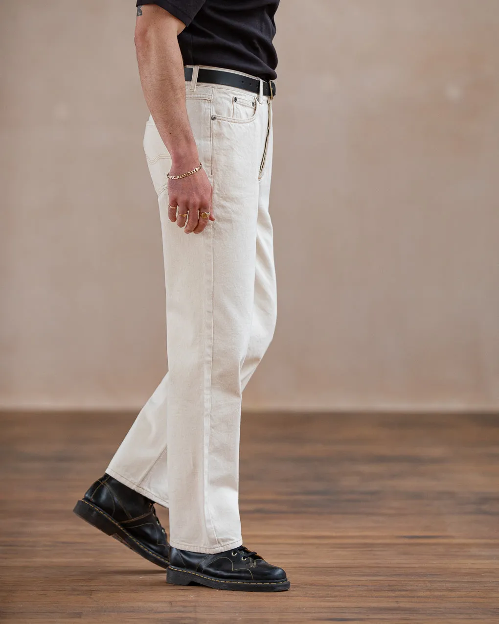 Joshua Denim Jean - Ecru,Men Tops