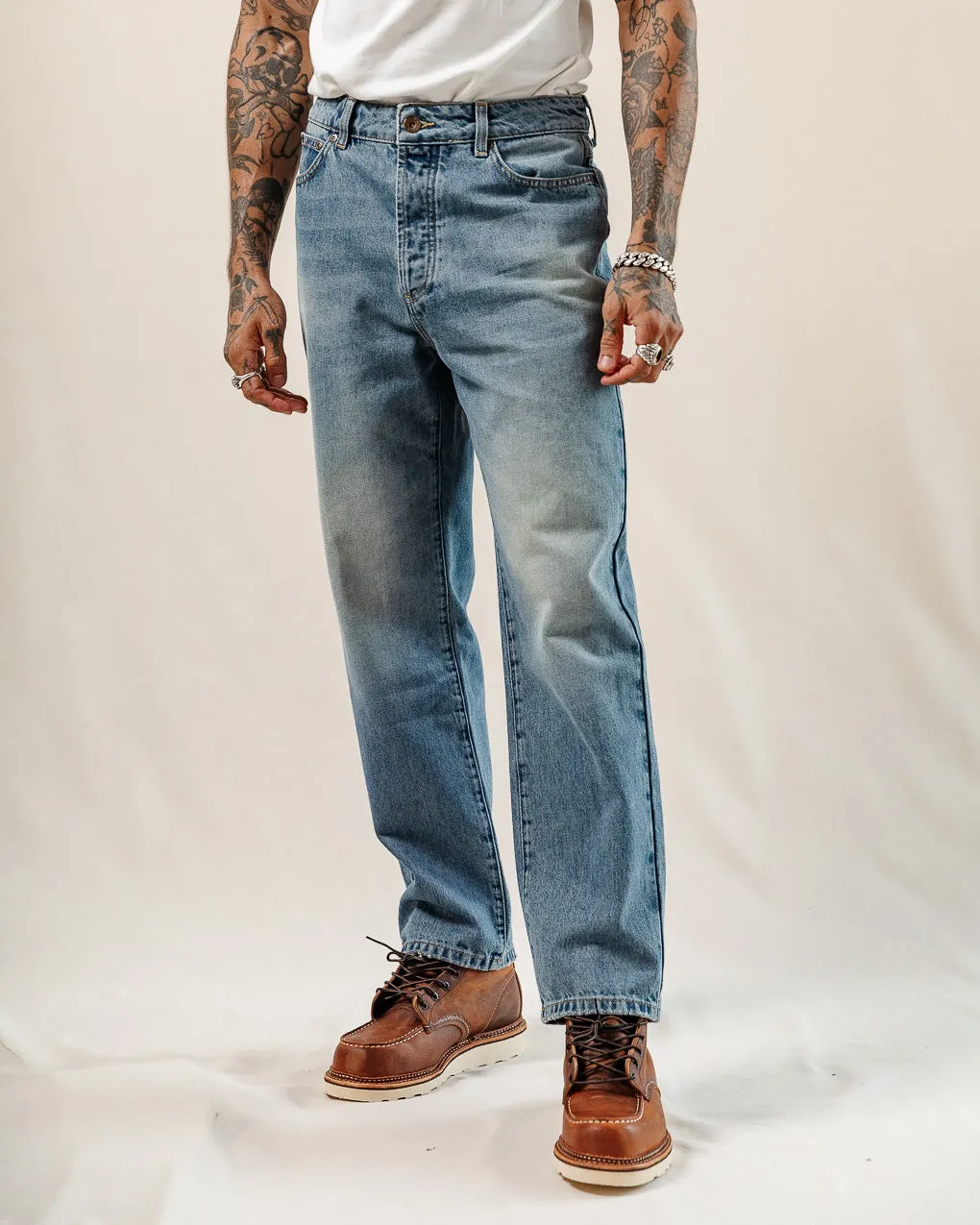 Joshua Denim Jeans - Washed Indigo,Men Tops