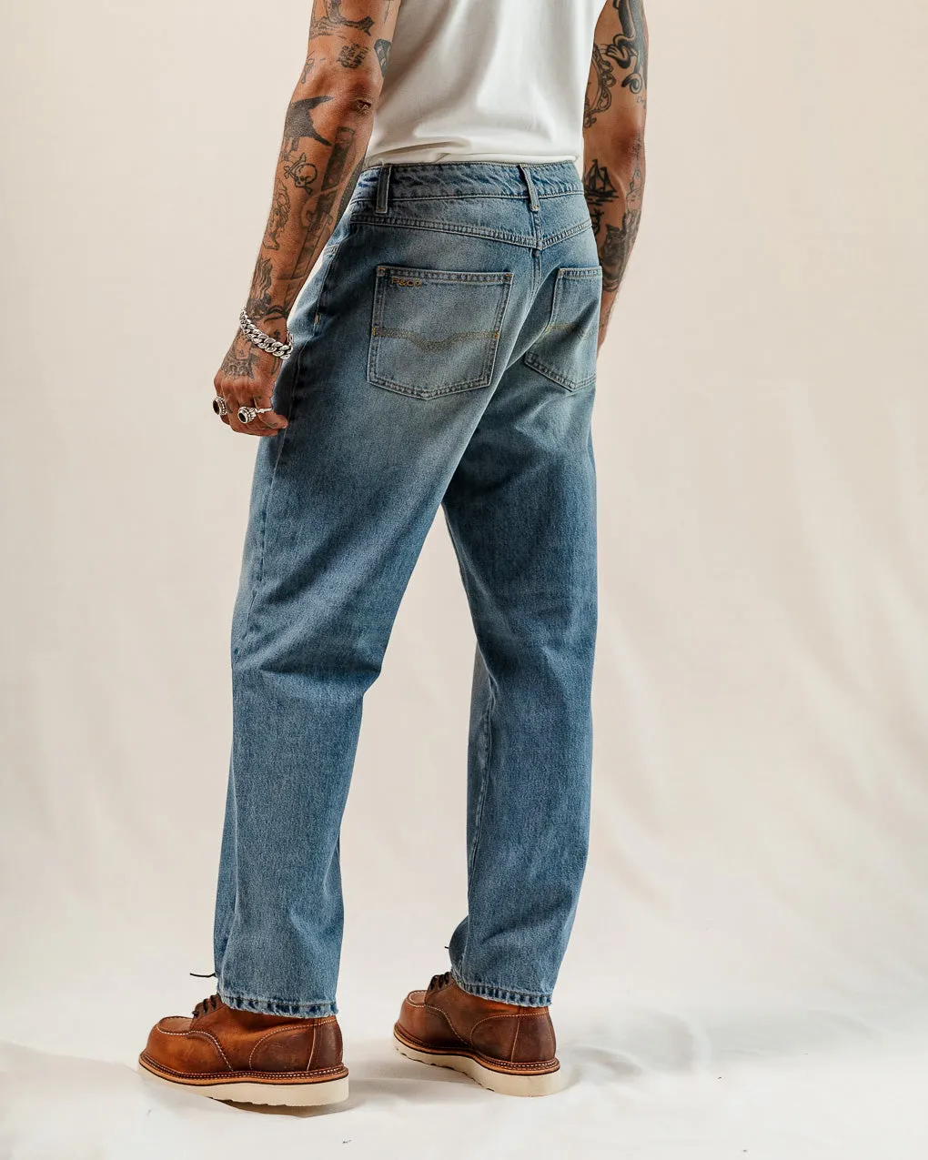Joshua Denim Jeans - Washed Indigo,Men Tops