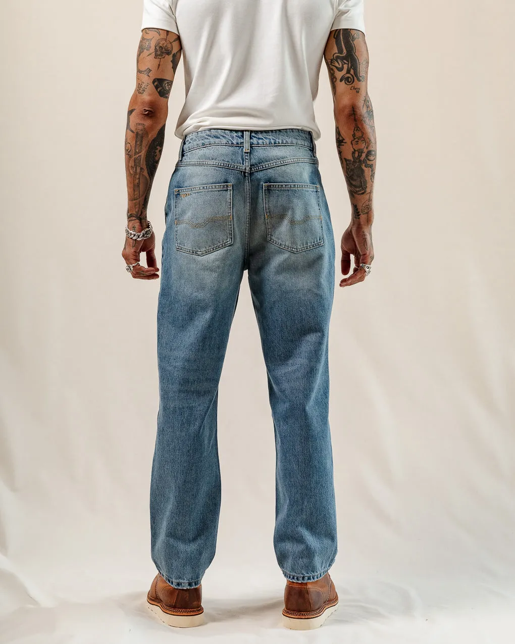 Joshua Denim Jeans - Washed Indigo,Men Tops