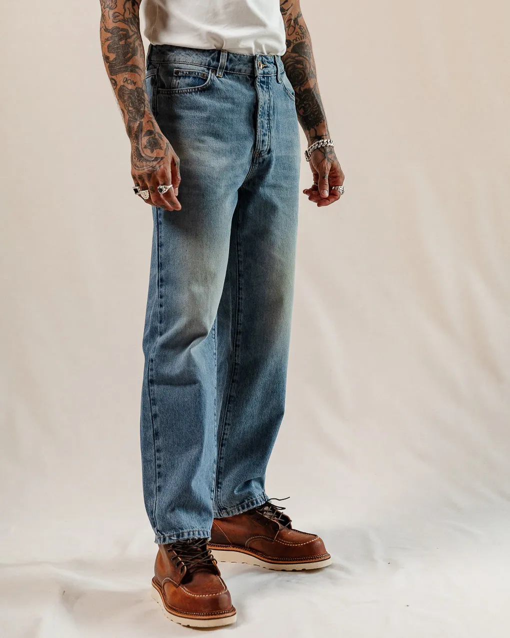 Joshua Denim Jeans - Washed Indigo,Men Tops