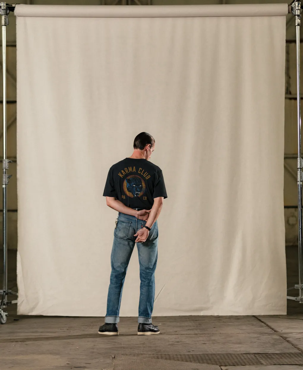 Karma Club 2.0 T-Shirt - Heavy Washed Black,Men Tops