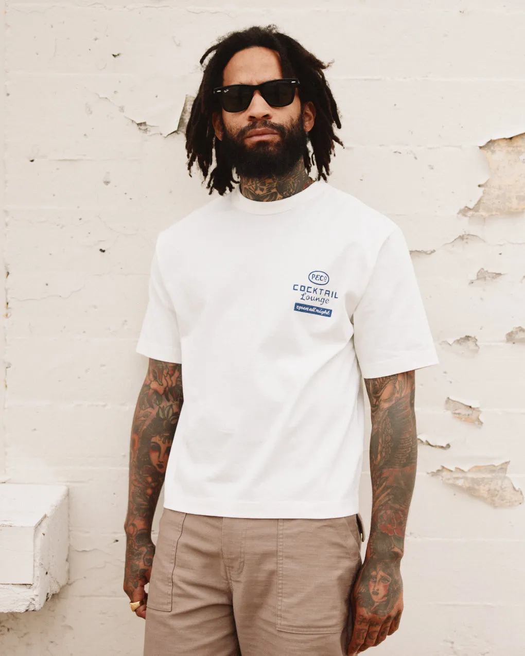 Karma Lounge Boxy T-Shirt - Off White,Men Tops