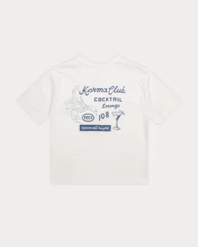 Karma Lounge Boxy T-Shirt - Off White,Men Tops