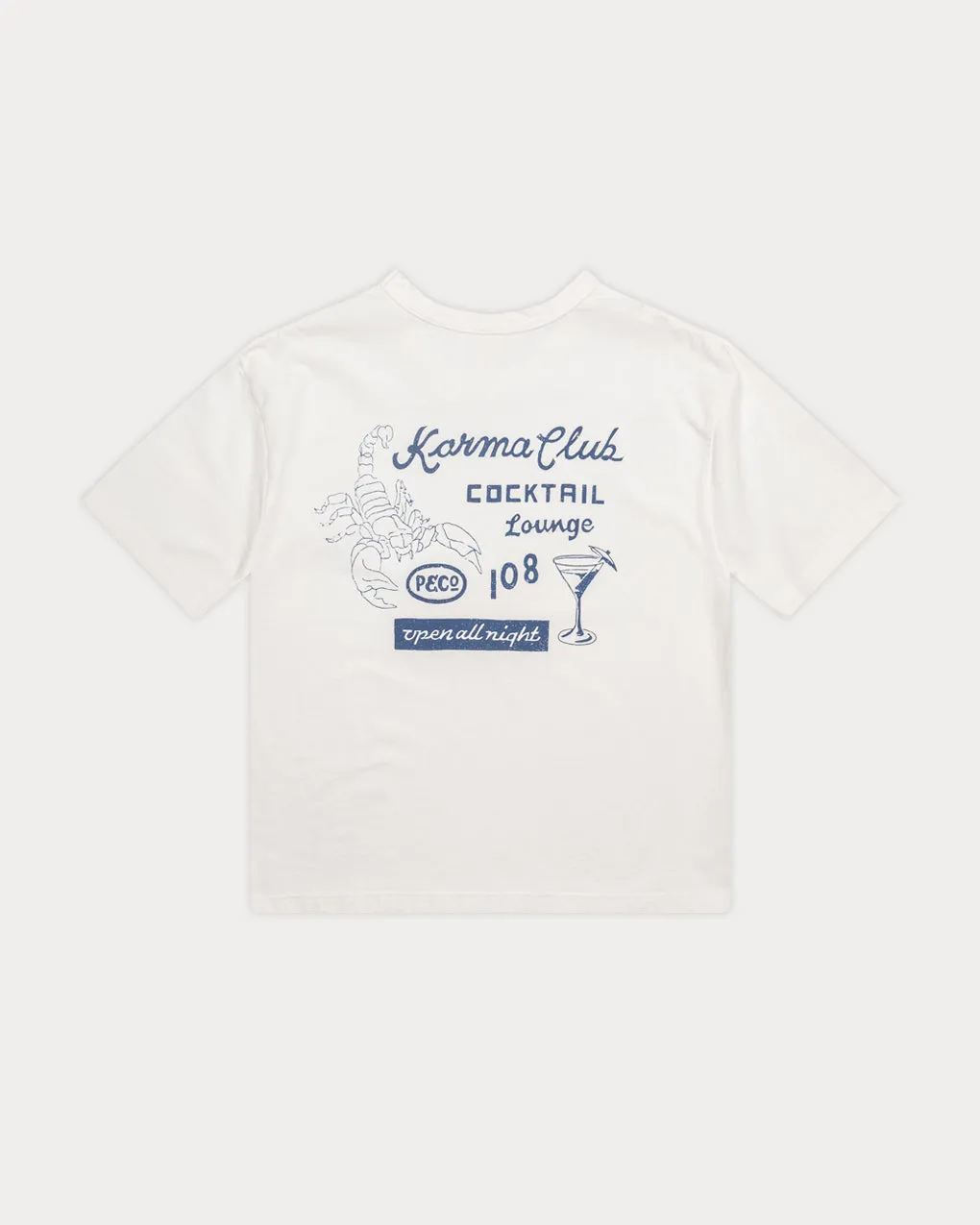Karma Lounge Boxy T-Shirt - Off White,Men Tops