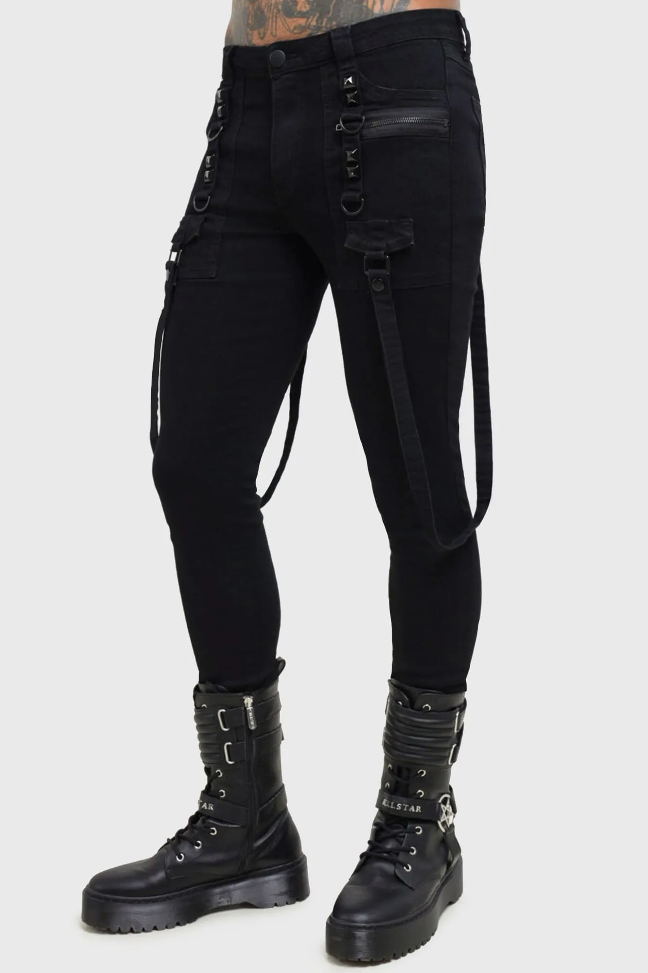 Kihilist Bondage Trousers,Men Botoms