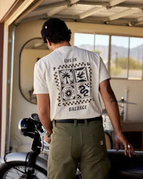 Life In Balance T-Shirt - Bone,Men Tops