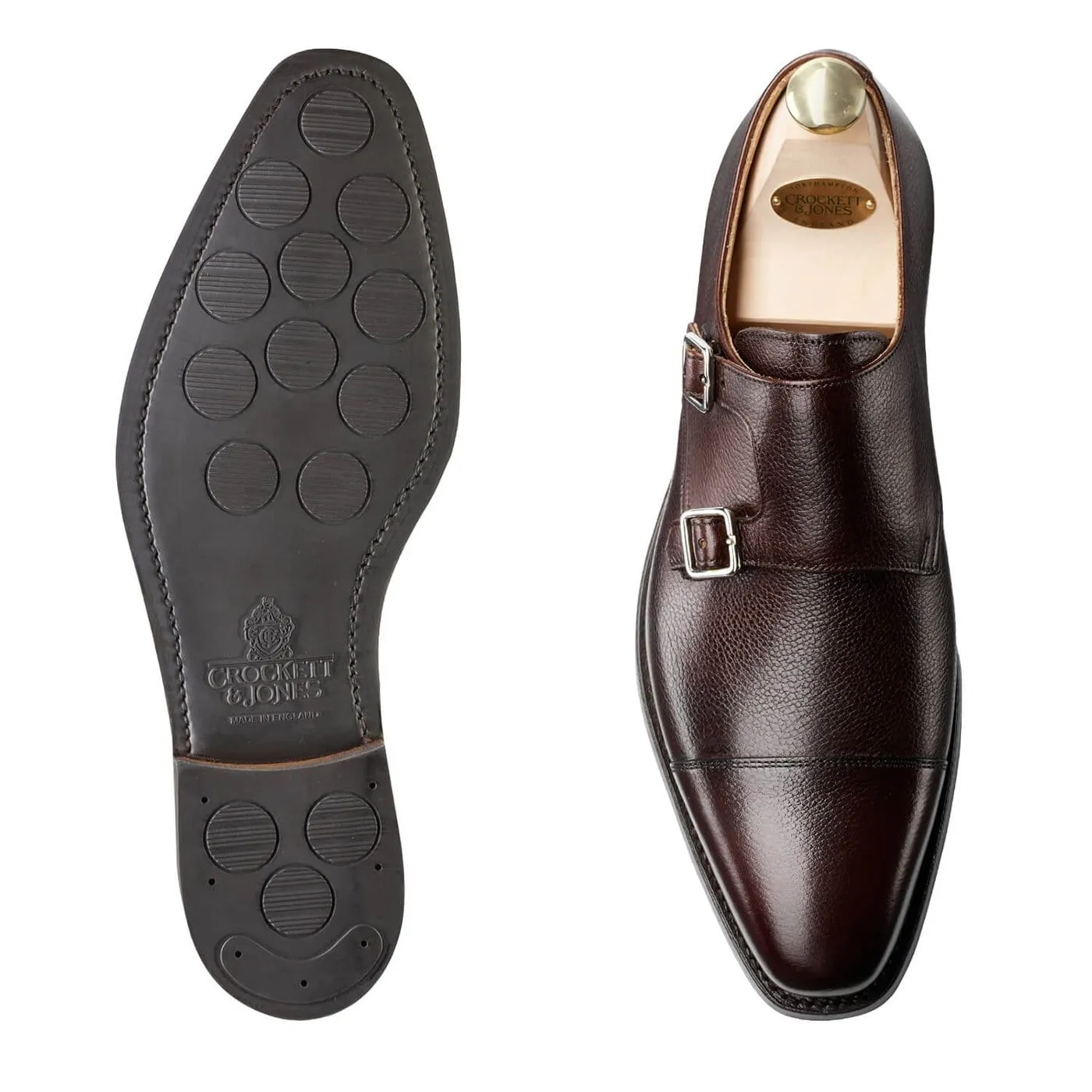 Lowndes Dark Brown Pebble Grain,Men Footwear