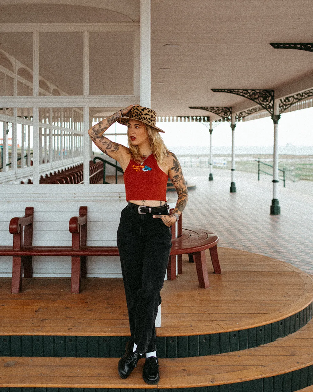 Loyalty Vest - Red,Women Tops