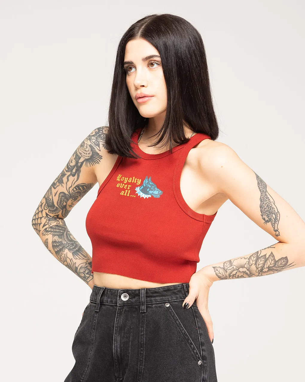 Loyalty Vest - Red,Women Tops