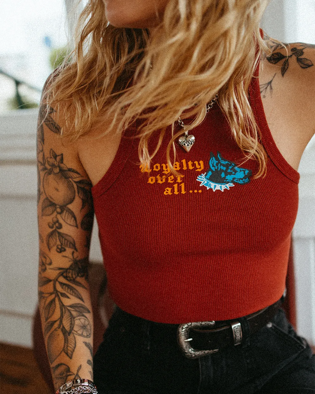 Loyalty Vest - Red,Women Tops