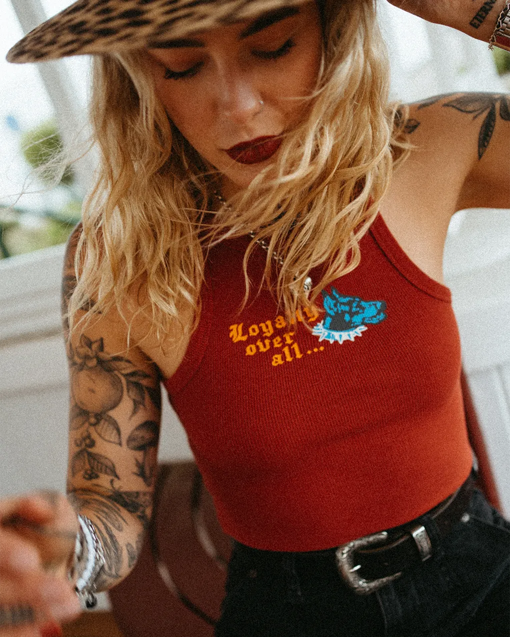 Loyalty Vest - Red,Women Tops
