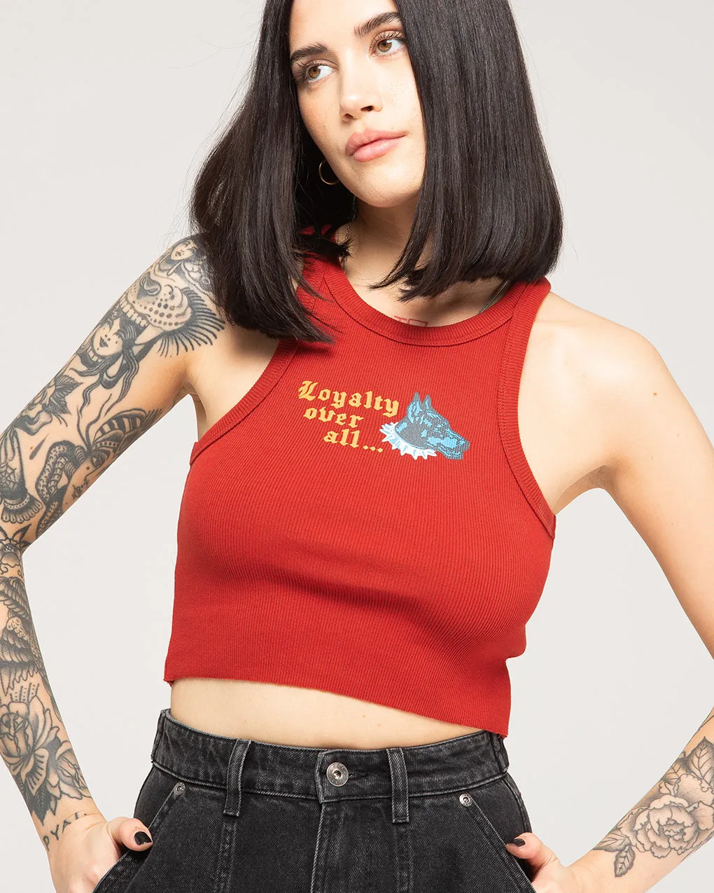 Loyalty Vest - Red,Women Tops