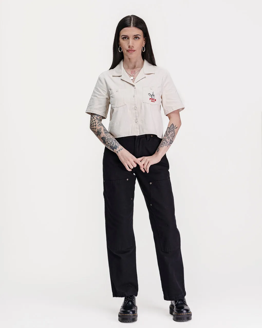 Lucille's Dive Bar Bowling Shirt - Bone,Women Tops
