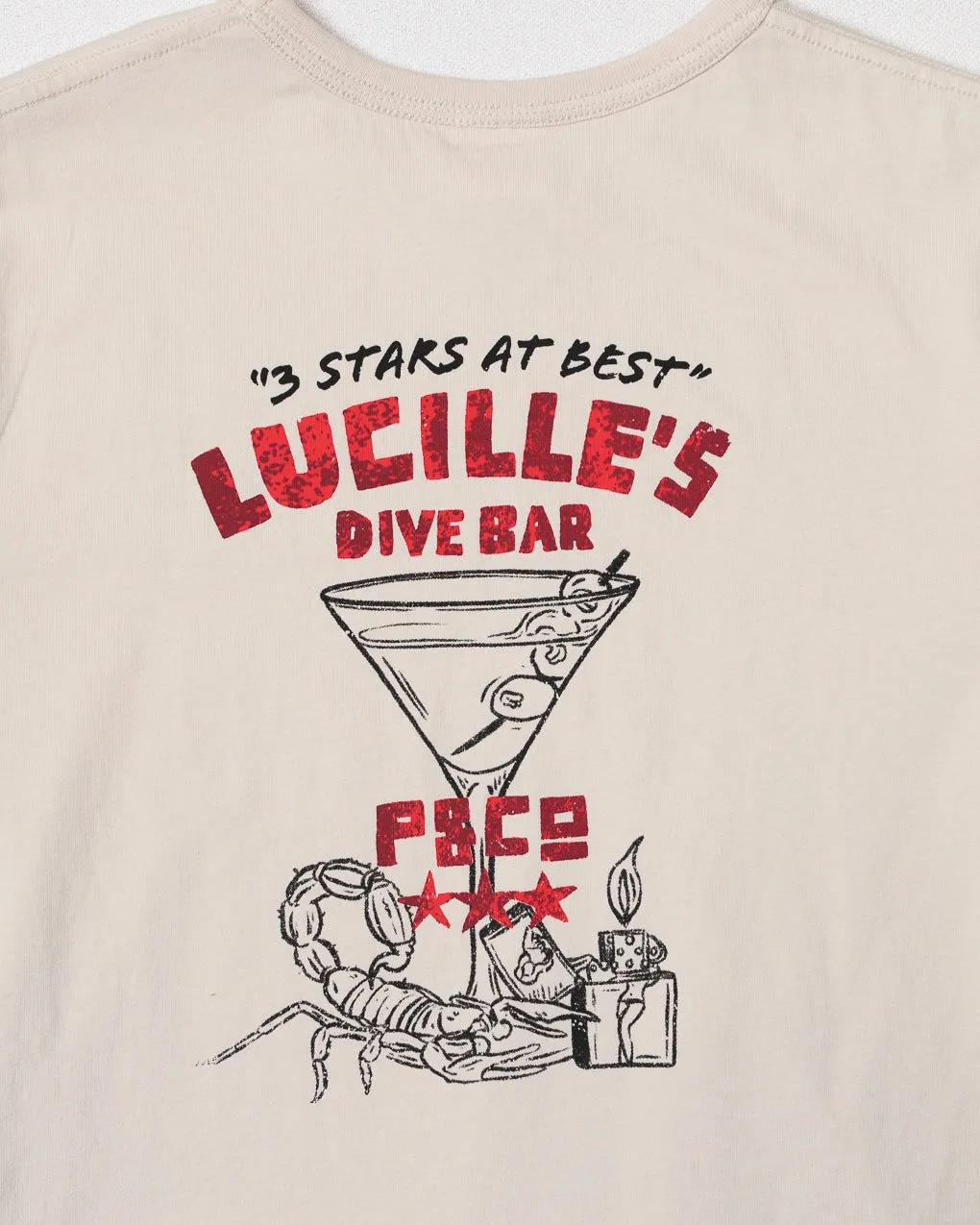 Lucille's Dive Bar Boxy T-Shirt?- Bone,Men Tops
