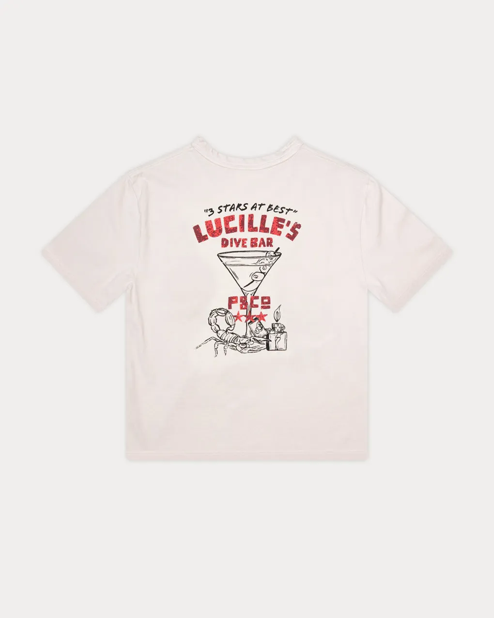 Lucille's Dive Bar Boxy T-Shirt?- Bone,Men Tops
