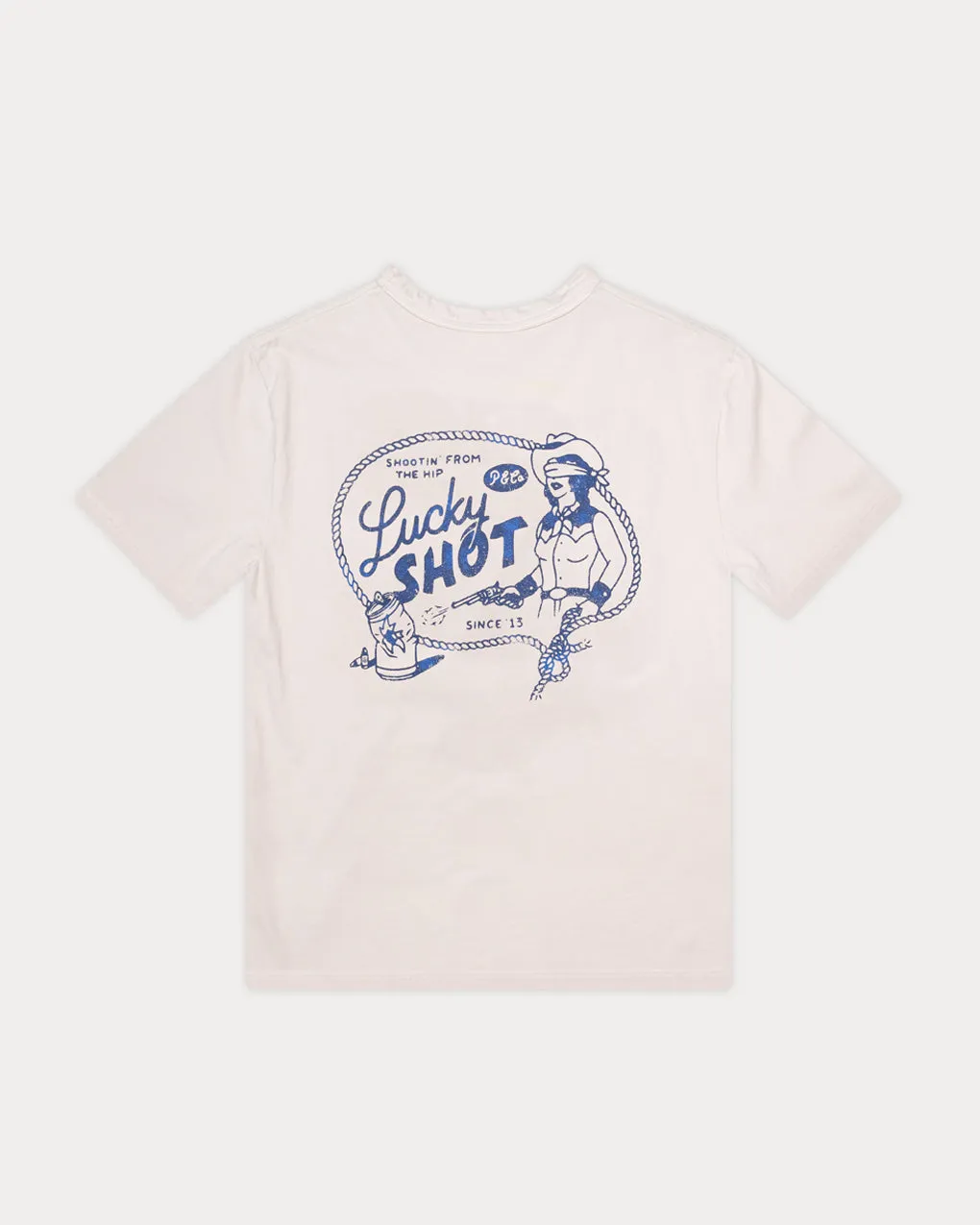 Lucky Shot T-Shirt - Bone,Men Tops