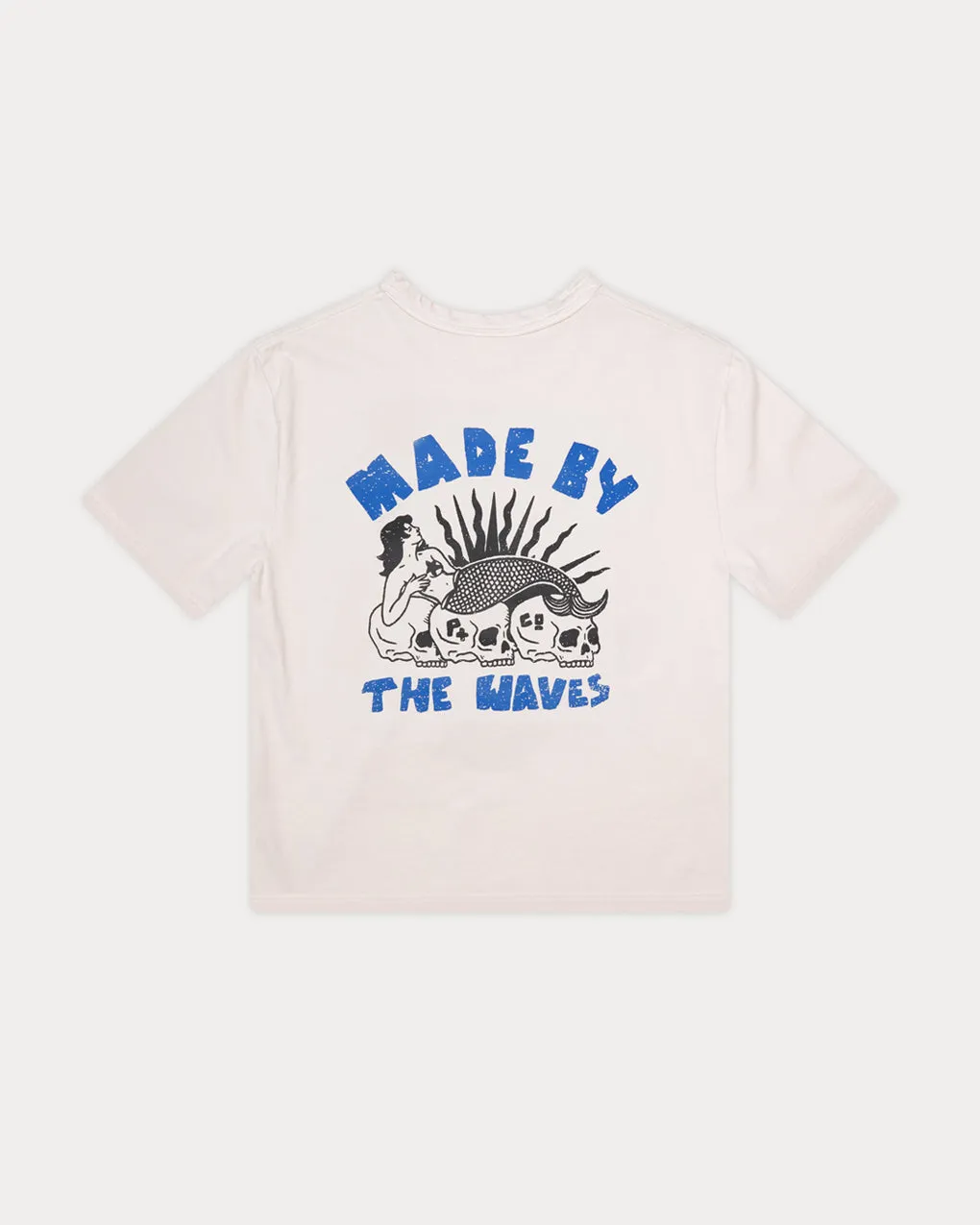 Made By The Waves Boxy T-Shirt - Bone,Men Tops