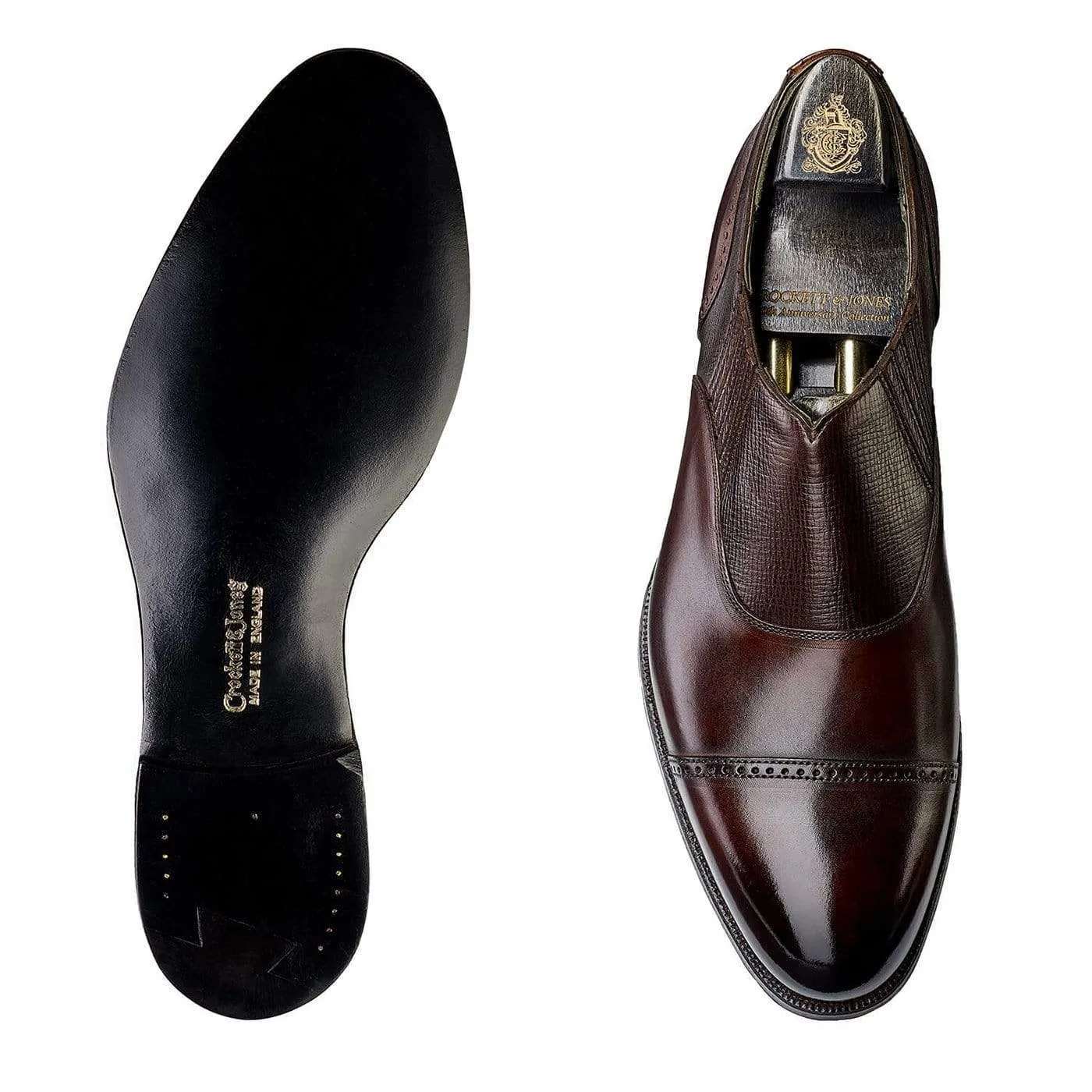 Magee Dark Brown Antique Calf & Dark Brown Willow Grain,Men Footwear