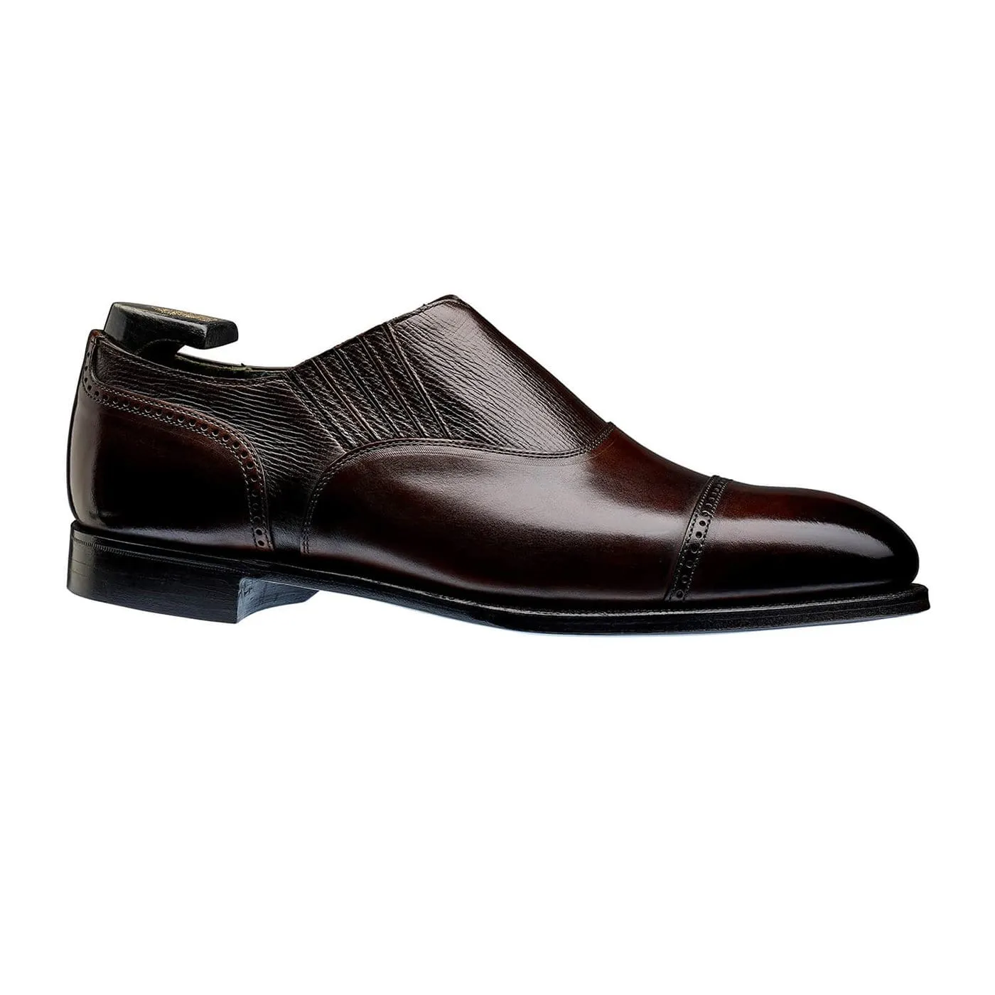 Magee Dark Brown Antique Calf & Dark Brown Willow Grain,Men Footwear