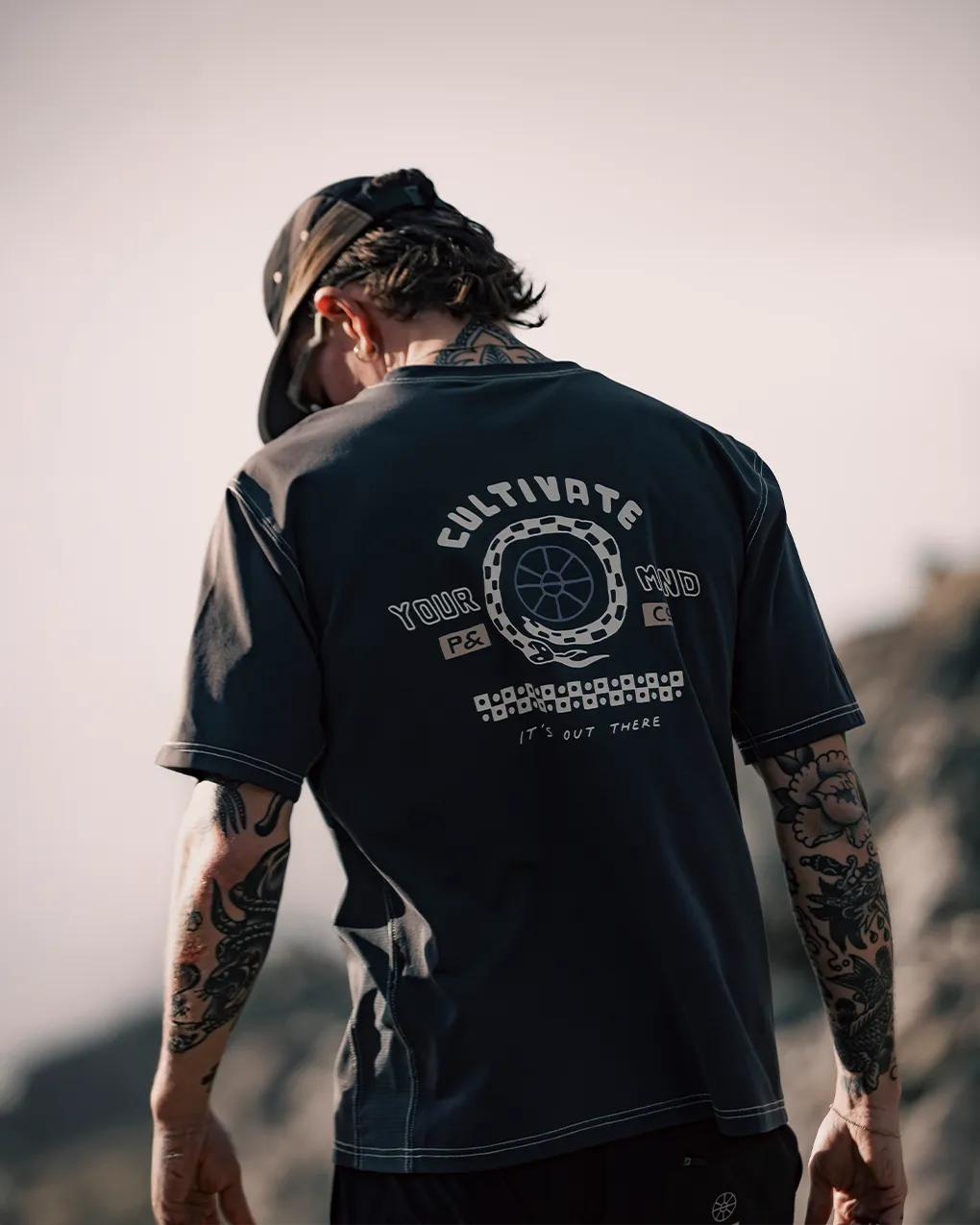 Mindset Trail T-Shirt?- Charcoal,Men Tops