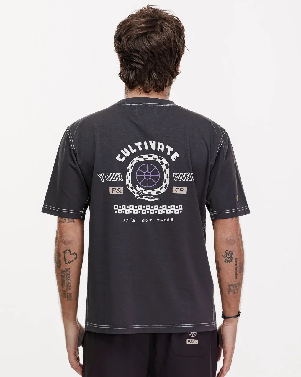 Mindset Trail T-Shirt?- Charcoal,Men Tops
