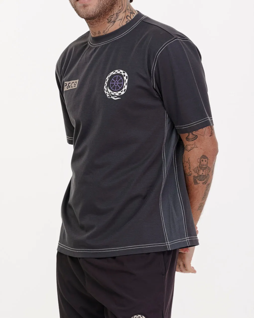 Mindset Trail T-Shirt?- Charcoal,Men Tops