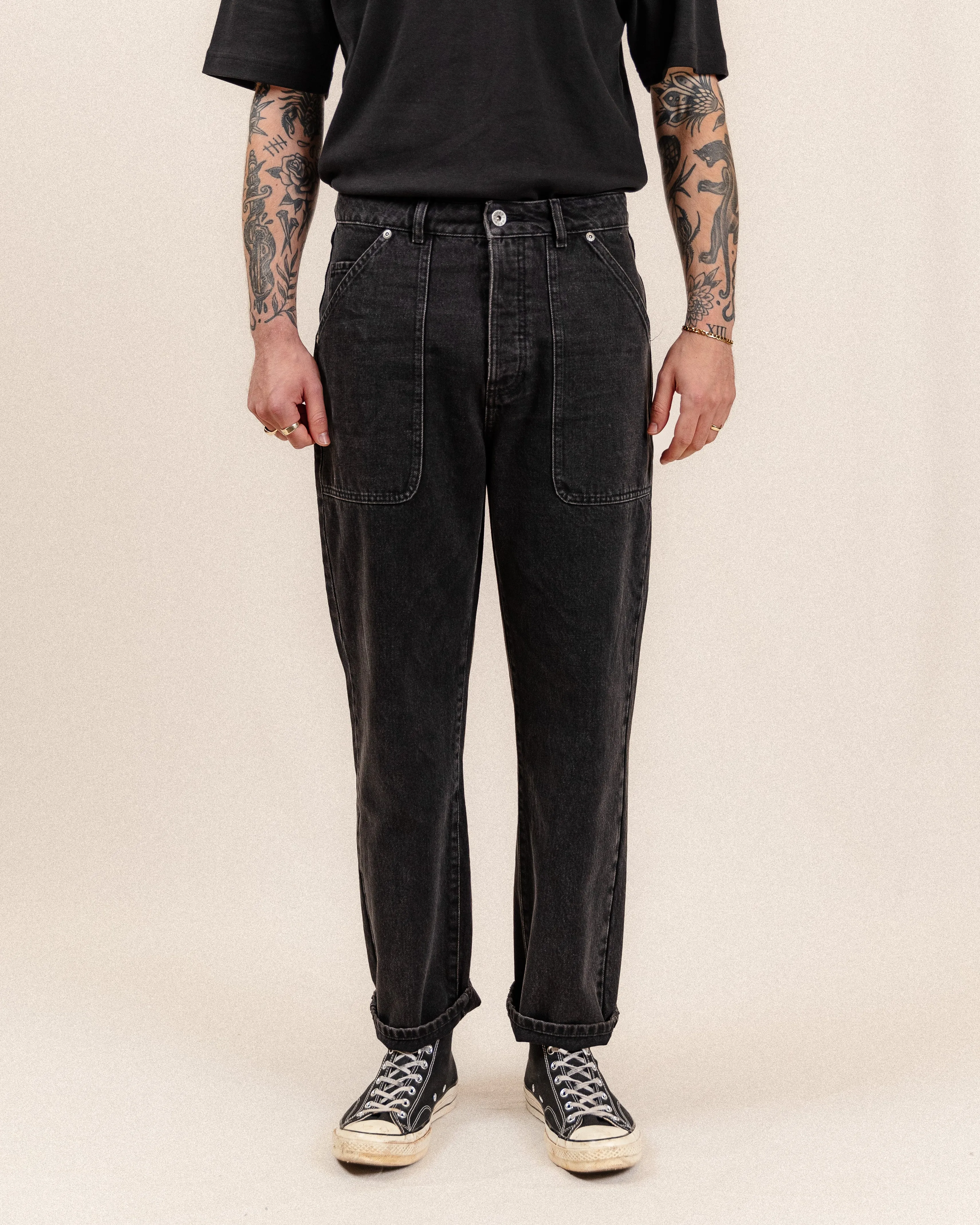 Mojave Denim Jeans - Washed Black,Men Tops