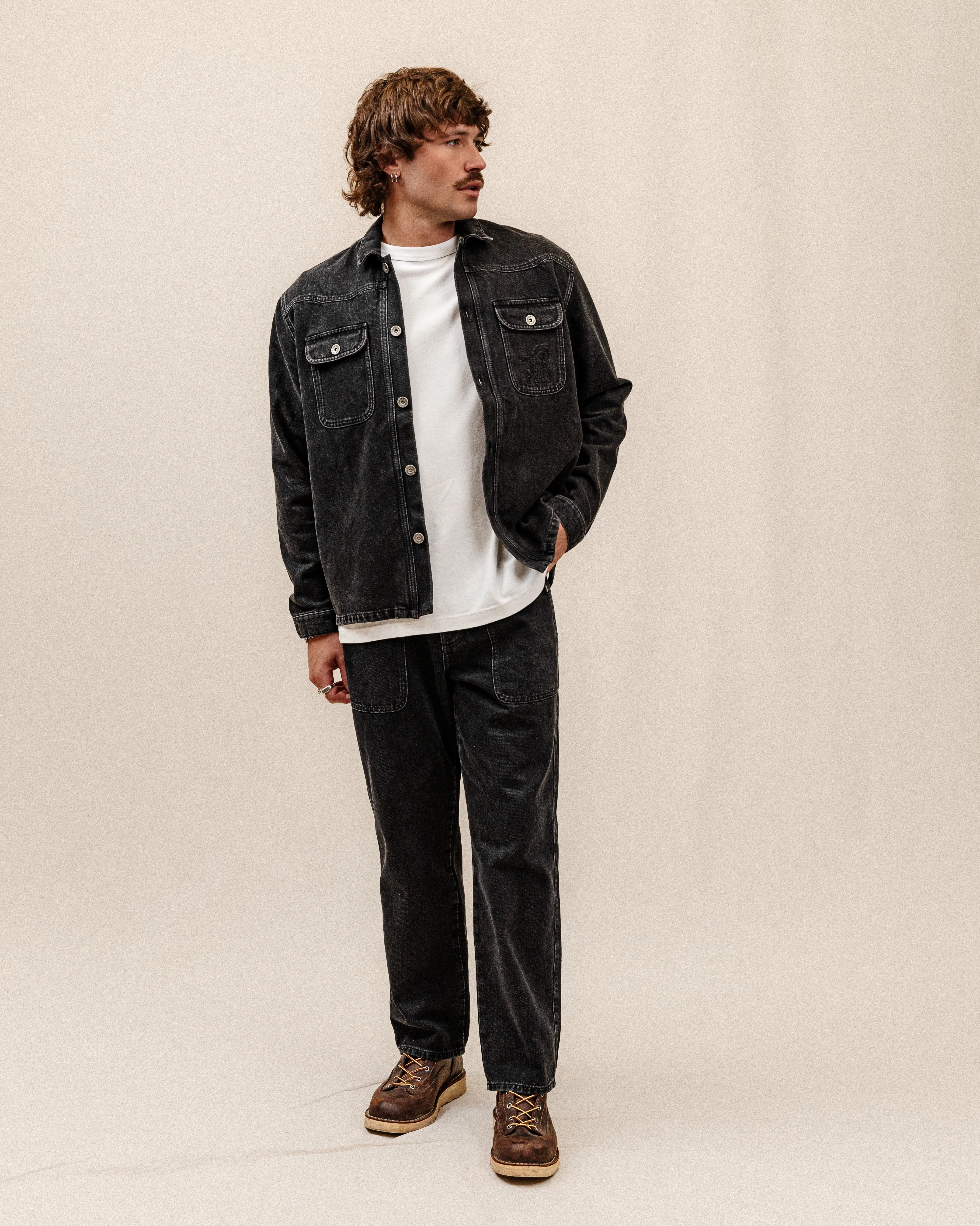 Mojave Denim Jeans - Washed Black,Men Tops