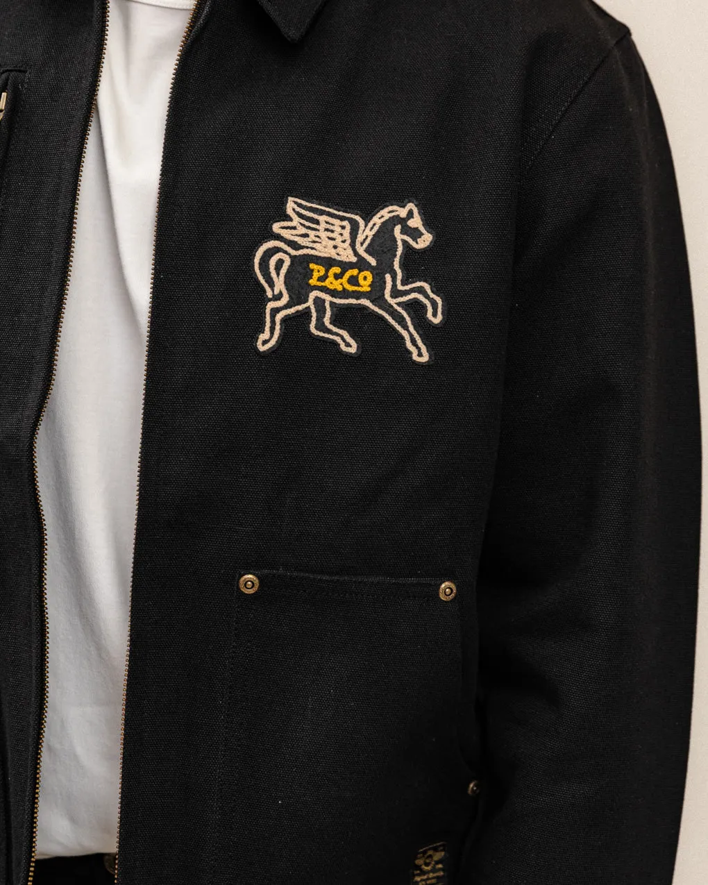 Moto Mechanic Jacket - Washed Black,Men Tops
