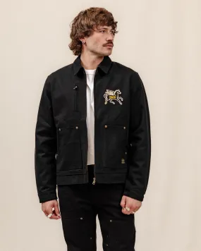 Moto Mechanic Jacket - Washed Black,Men Tops