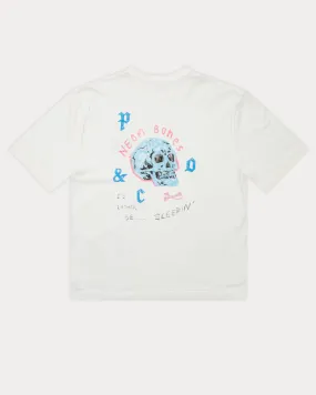 Neon Bones Boxy T-Shirt - Off White,Men Tops