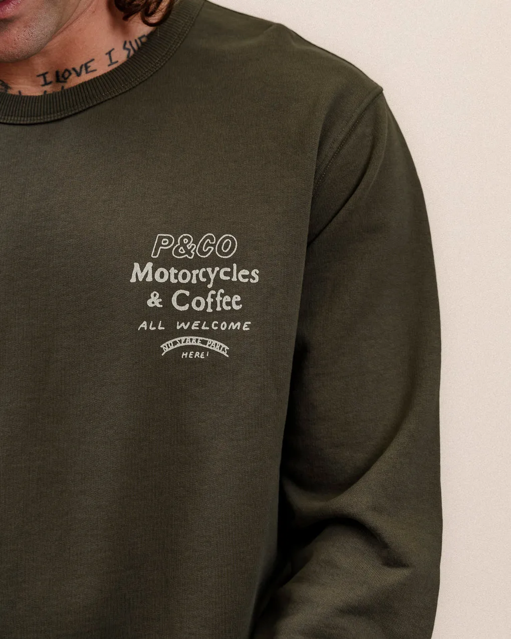 No Spare Parts Sweatshirt - Khaki,Men Tops