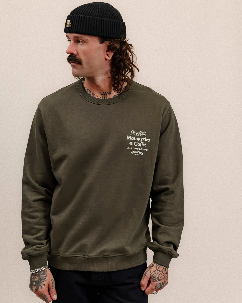 No Spare Parts Sweatshirt - Khaki,Men Tops