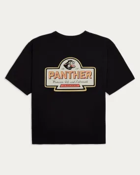 Panther Oils Boxy T-Shirt - Washed Black,Men Tops