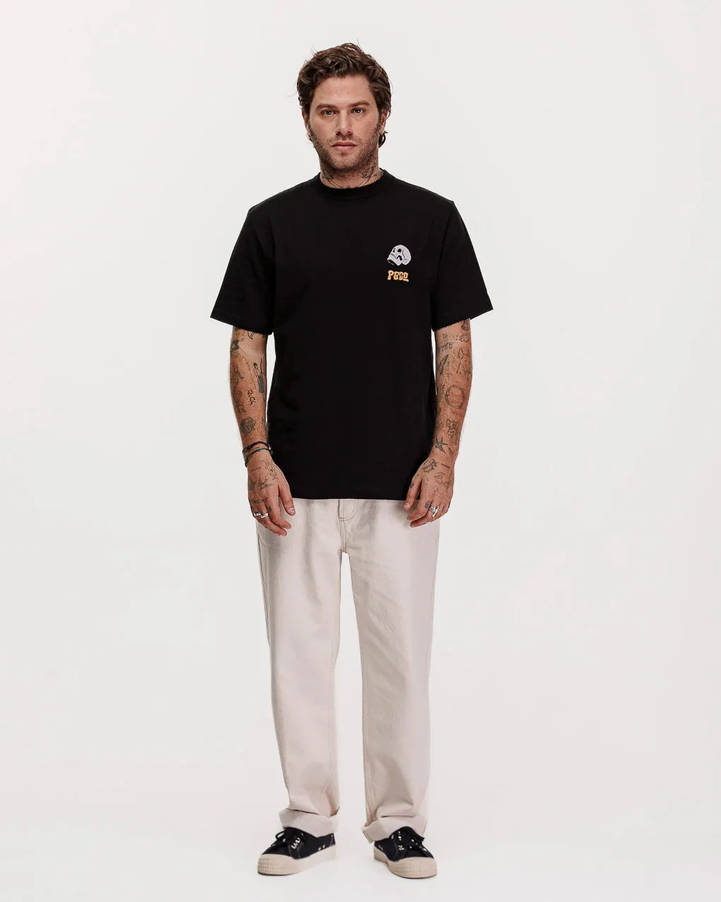Paradise Palms T-Shirt - Washed Black,Men Tops
