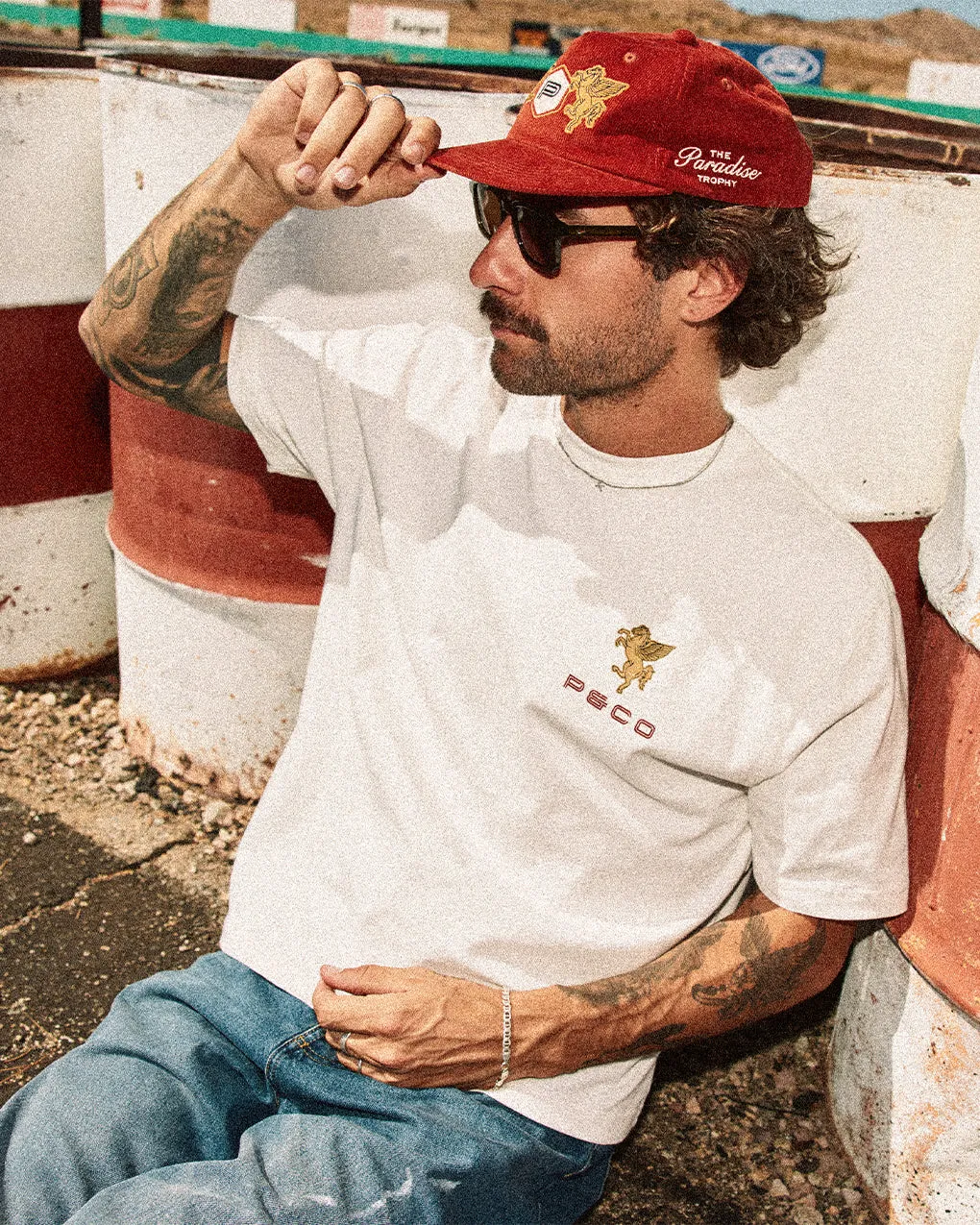 Paradise Trophy Boxy T-Shirt - Off White,Men Tops